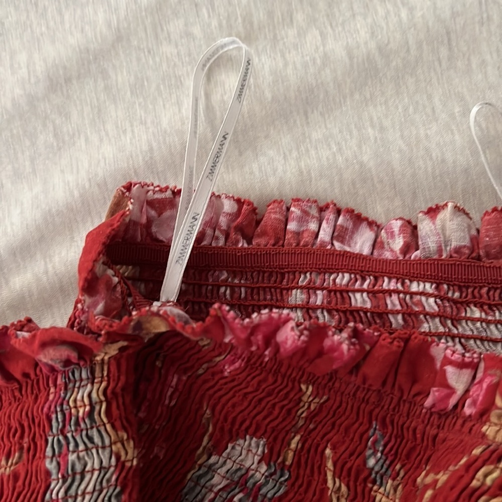 Zimmermann‎ Corsair Iris Shirred Linen And Cotton Blend Dress - Picture 3 of 8